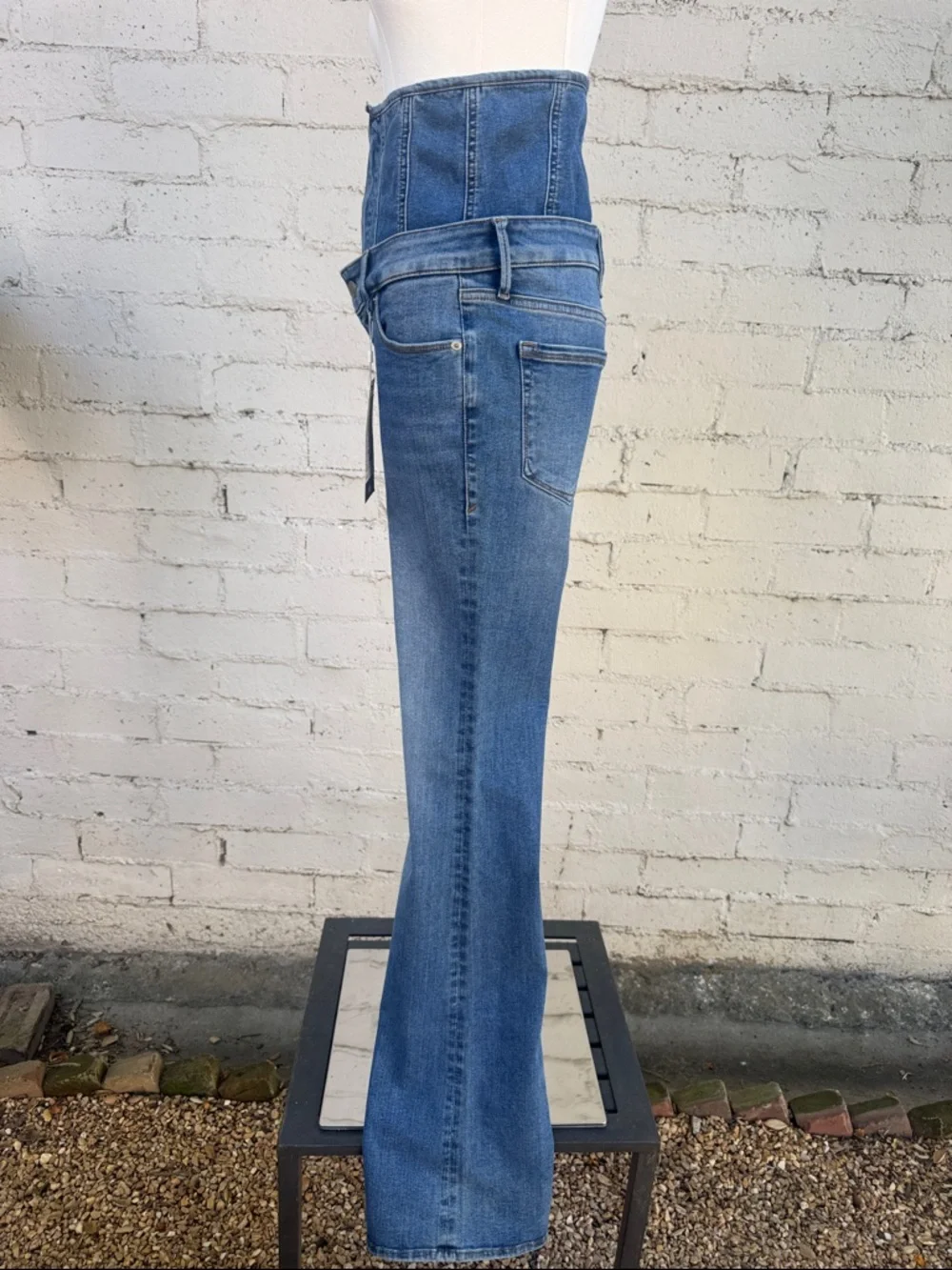 SAMPLE Good American Corset Jeans Size 4/27